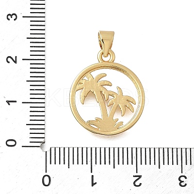 Brass Micro Pave Cubic Zirconia Pendants KK-D431-002G-1