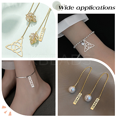 24Pcs 6 Style 304 Stainless Steel Pendants STAS-DC0010-55-1