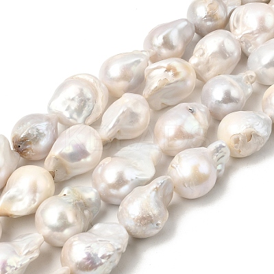 Natural Baroque Pearl Keshi Pearl Beads Strands PEAR-K004-17-1