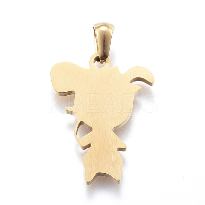 Ion Plating(IP) 304 Stainless Steel Pendants STAS-K162-026G-1