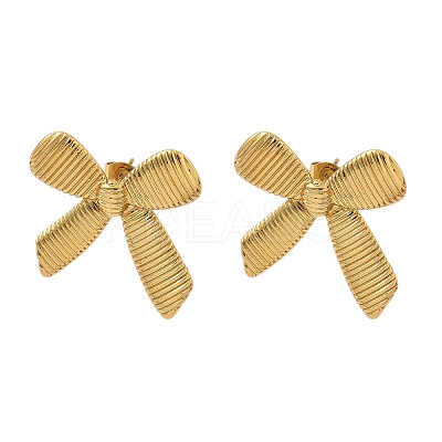 304 Stainless Steel Stud Earrings for Women LS-EJEW-F379-02G-1