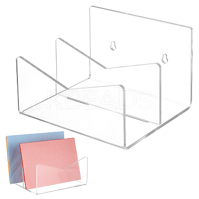 2-Row Acrylic Wall Mounted Mail Display Stands DIY-WH0430-738-1