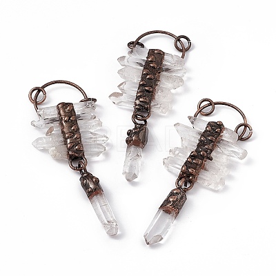 Natural Quartz Crystal Pendants G-D483-03AB-1
