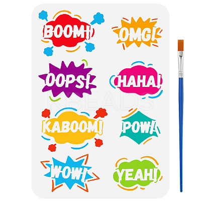 Plastic Drawing Painting Stencils Templates DIY-WH0396-682-1