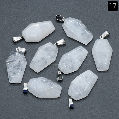 Natural Quartz Crystal Pendants PW-WG38001-17-1