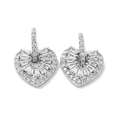 Brass Micro Pave Clear Cubic Zirconia Charms KK-F871-24P-1