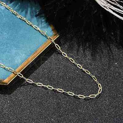 Rack Plating Brass Cable Chain Necklaces NJEW-H049-05G-1