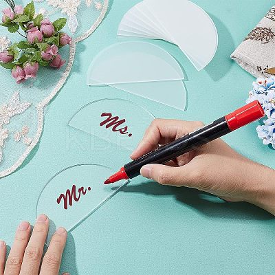 24Pcs Acrylic Wedding Place Card AJEW-FG0002-07-1