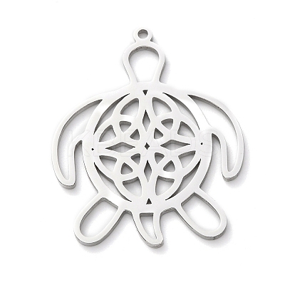 Hollow 304 Stainless Steel Pendants STAS-D202-02P-1