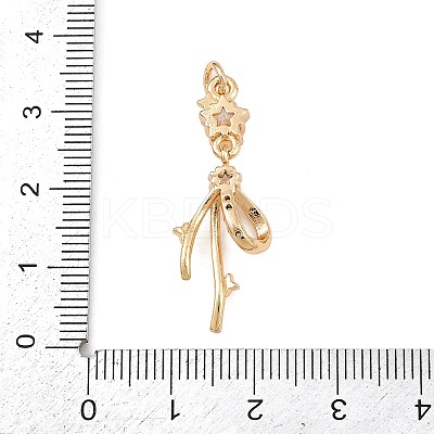 Brass Micro Pave Cubic Zirconia Pendants KK-K407-50G-1