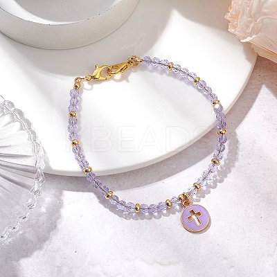 Imitation Austrian Crystal Beads Stretch Bracelets BJEW-JB11571-1