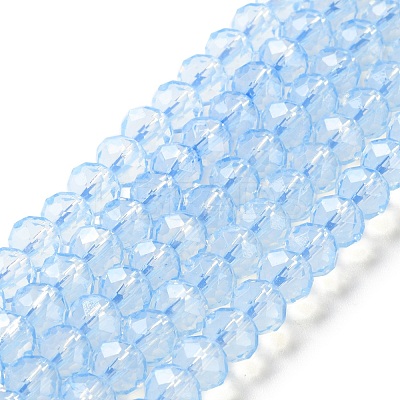 Baking Paint Transparent Glass Beads Strands DGLA-A034-J8MM-D01-1