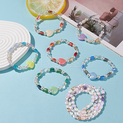 3 Strands Electroplate Glass Beads Strands EGLA-PA0001-25D-1