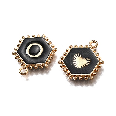 Alloy Black Enamel Pendants ENAM-K075-03B-G-1
