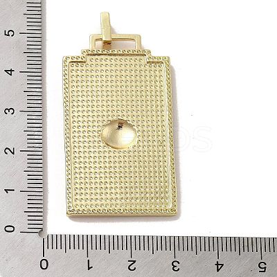 Brass Micro Pave Cubic Zirconia Pendant with Enamel LS-KK-H458-02G-B01-1