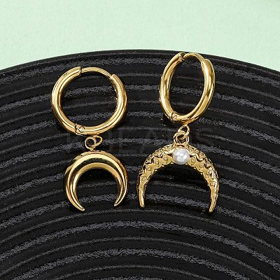 5Pcs 304 Stainless Steel Hoop Earrings EJEW-G447-02G-1