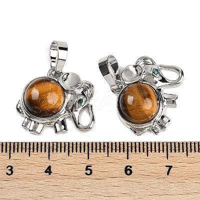 Natural Tiger Eye Pendants G-I374-A-P14-1