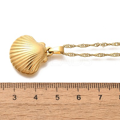 Summer Beach 304 Stainless Steel Pendant Rope Chain Necklaces for Women STAS-Z108-01G-07-1