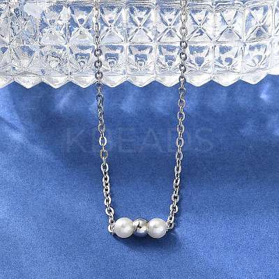 304 Stainless Steel Cable Chain Necklaces NJEW-A045-09P-1