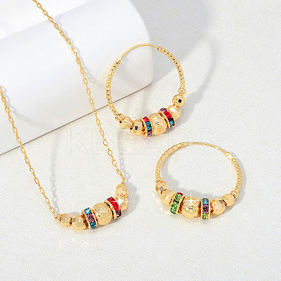 Bohemia Brass Jewelry Set SJEW-F224-02G-1