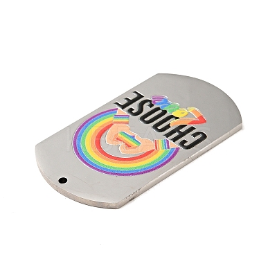 Non-Tarnish Pride 201 Stainless Steel Big Pendants STAS-J041-05B-1
