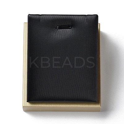 Wood Coverd with PU Leather Slant Back Pendant Necklace Display Pedestals ODIS-C010-03-1