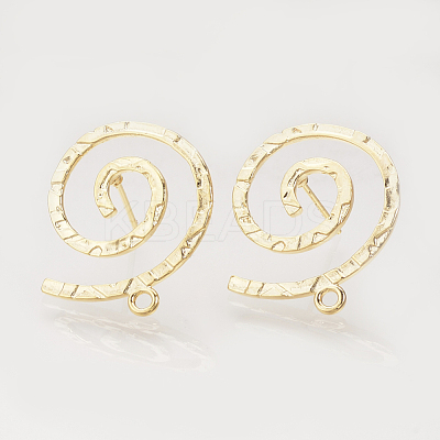 Brass Stud Earring Findings KK-R058-187G-1