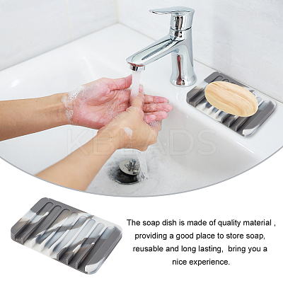 Marble Pattern Silicone Soap Dishes DIY-WH0430-018E-1