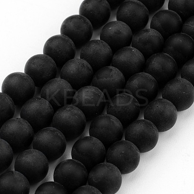 Frosted Glass Bead Strands LS-GLAA-G016-8mm-02-1
