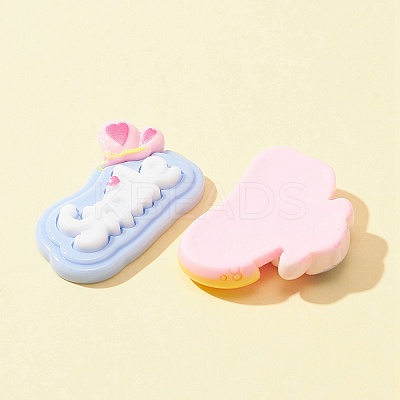 28Pcs 7 Styles Opaque Resin Cabochons CRES-FS0001-05-1