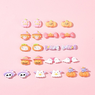 22Pcs 11 Styles Halloween Theme Opaque Resin Decoden Cabochons CRES-FS0001-15-1