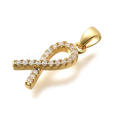 Brass Micro Pave Cubic Zirconia Pendants KK-S508-46G-1