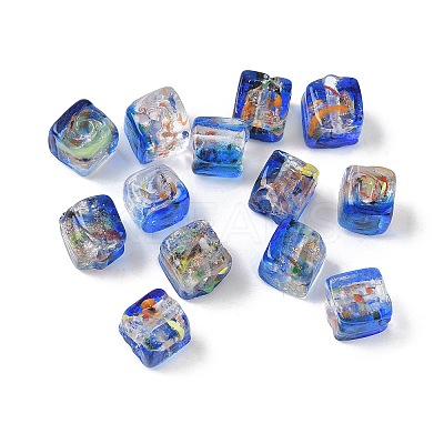 Baking Paint Handmade Gold Sand Lampwork Beads LAMP-P072-01A-03-1