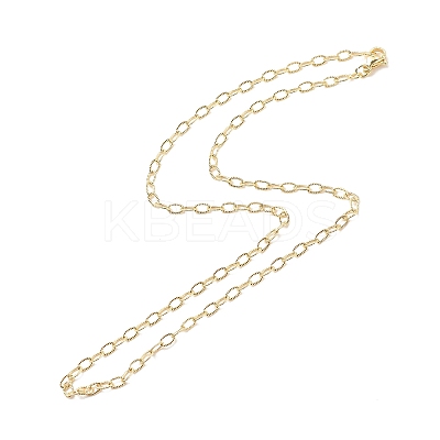 Brass Cable Chains Necklace for Women LS-NJEW-P265-32G-1
