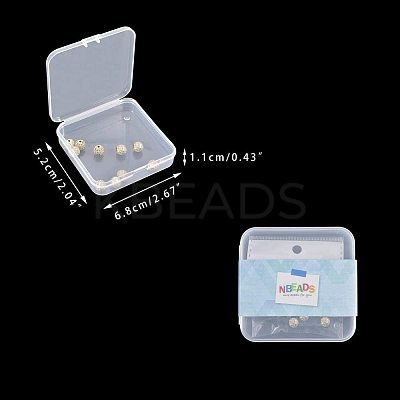 Rack Plating Brass Cubic Zirconia Beads ZIRC-NB0001-09-1