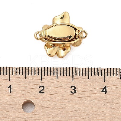 Brass Micro Pave Clear Cubic Zirconia Box Clasps LS-KK-C075-18G-1