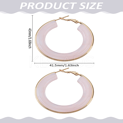 1 Pair Stylish Stainless Steel Fever Hoop Earrings EJEW-LP0011-05C-1
