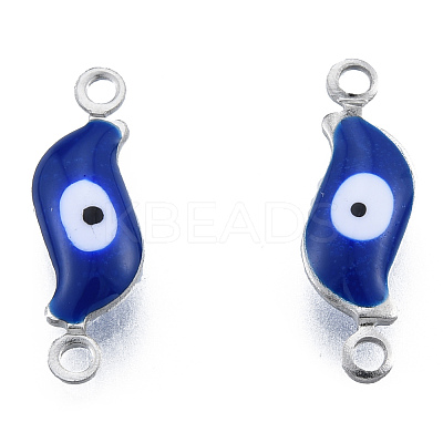 304 Stainless Steel Enamel Connector Charms STAS-N092-180A-1