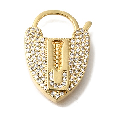 Brass Micro Pave Cubic Zirconia Pendants KK-K389-050G-02-1