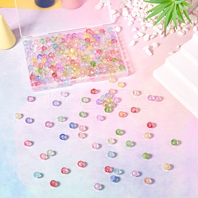 250Pcs 10 Colors Transparent Glass Beads GLAA-TA0002-86-1