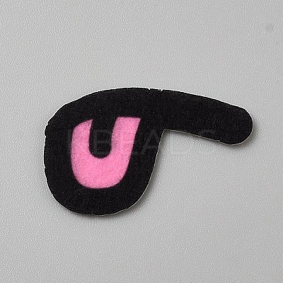 Felt Craft Doll Mouth DOLL-WH0007-18F-1
