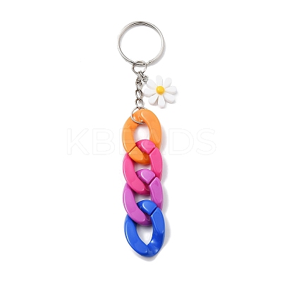 Acrylic Curb Chain Keychain KEYC-JKC00633-05-1