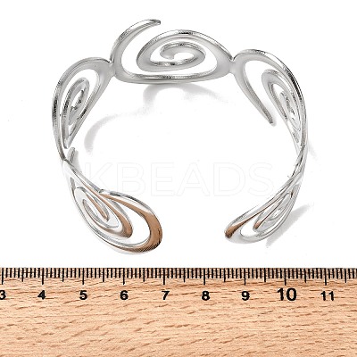 304 Stainless Steel Cuff Bangles for Women BJEW-D384-02P-1