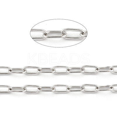 Non-Tarnish 304 Stainless Steel Paperclip Chains STAS-H111-04P-A-1