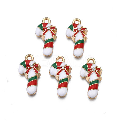 Rack Plating Alloy Enamel Pendants ENAM-N055-157-1