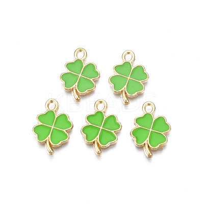 Rack Plating Alloy Enamel Pendants ENAM-N055-088-02LG-1