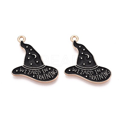 Halloween Theme Alloy and Enamel Pendants ENAM-T021-30E-02-1