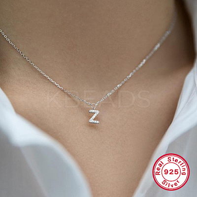 Anti-Tarnish Rhodium Plated 925 Sterling Silver Cable Chains Pendant Necklaces for Women YS3386-2-1