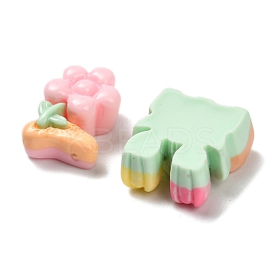 Opaque Resin Cabochons RESI-I068-08-1