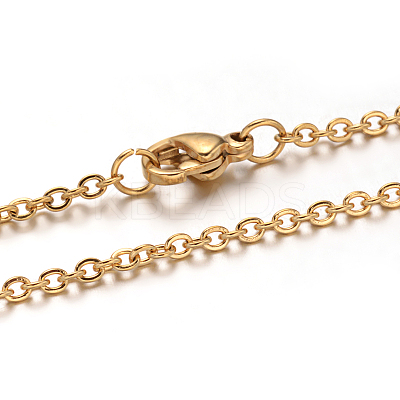304 Stainless Steel Cable Chain Necklaces NJEW-M151-24-1